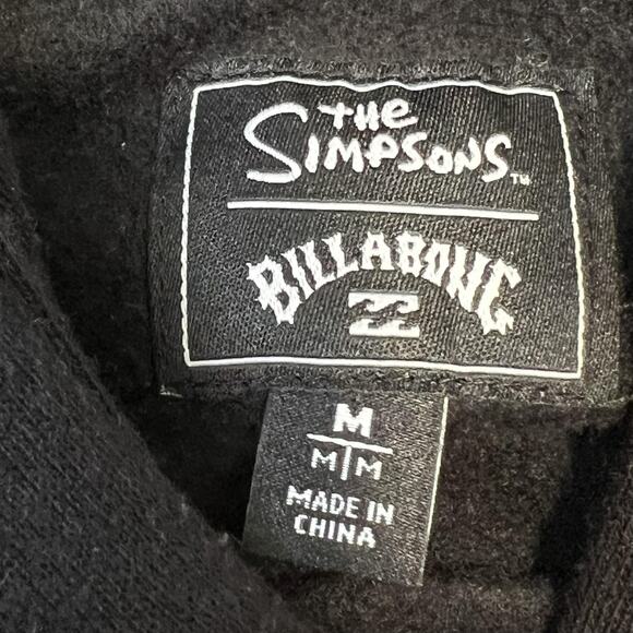 Billabong Simpsons Hoodie Mens Medium Pullover Donut Graphic Sweatshirt - Picture 4 of 8